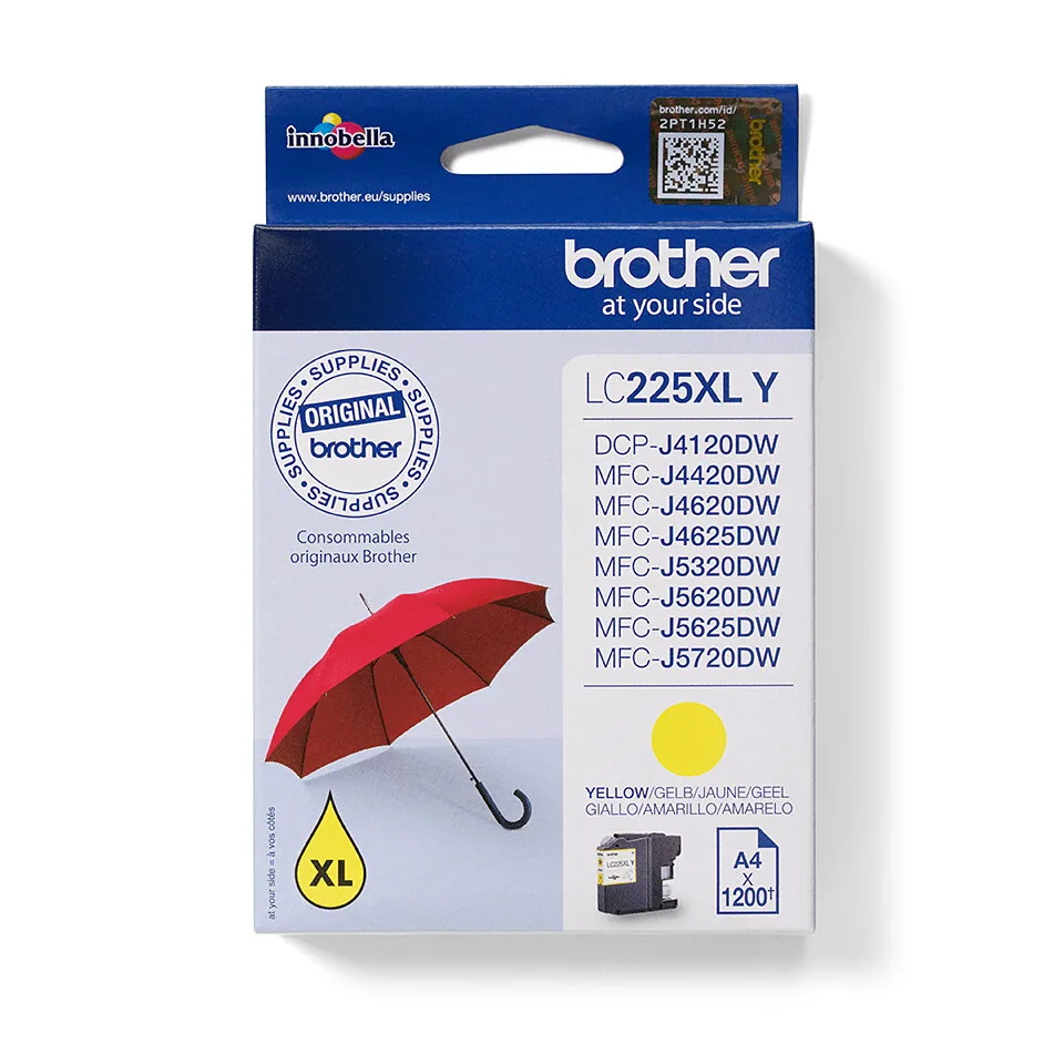 Brother LC225XLY Druckerpatrone 1 Stück(e) Original Hohe (XL-) Ausbeute Gelb – Bild 3