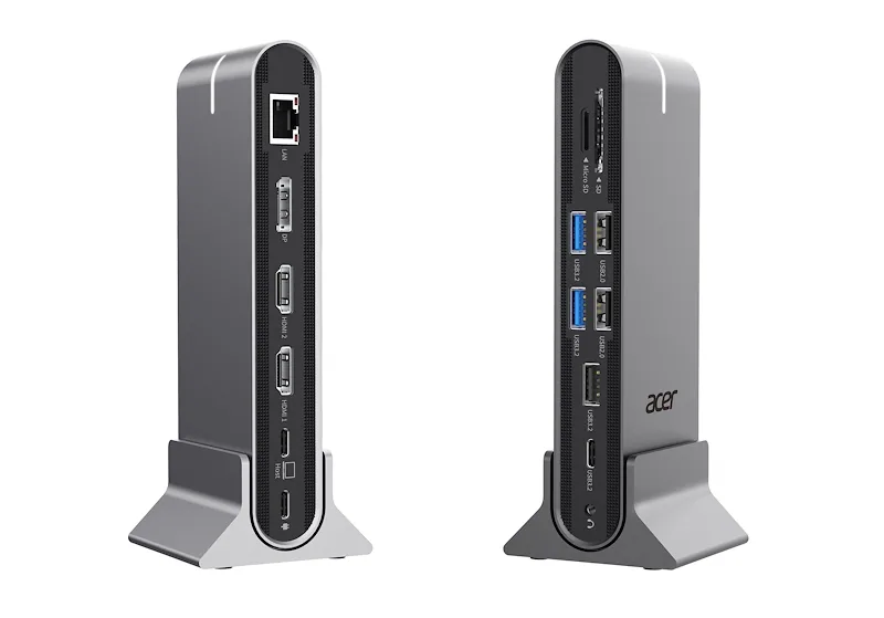 Acer HP.DSCAB.022 laptop-dockingstation & portreplikator Kabelgebunden USB 3.2 Gen 1 (3.1 Gen 1) Type-C Silber – Bild 3
