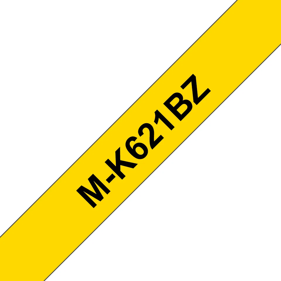 Brother M-K621BZ Etiketten erstellendes Band Schwarz auf gelb – Bild 1