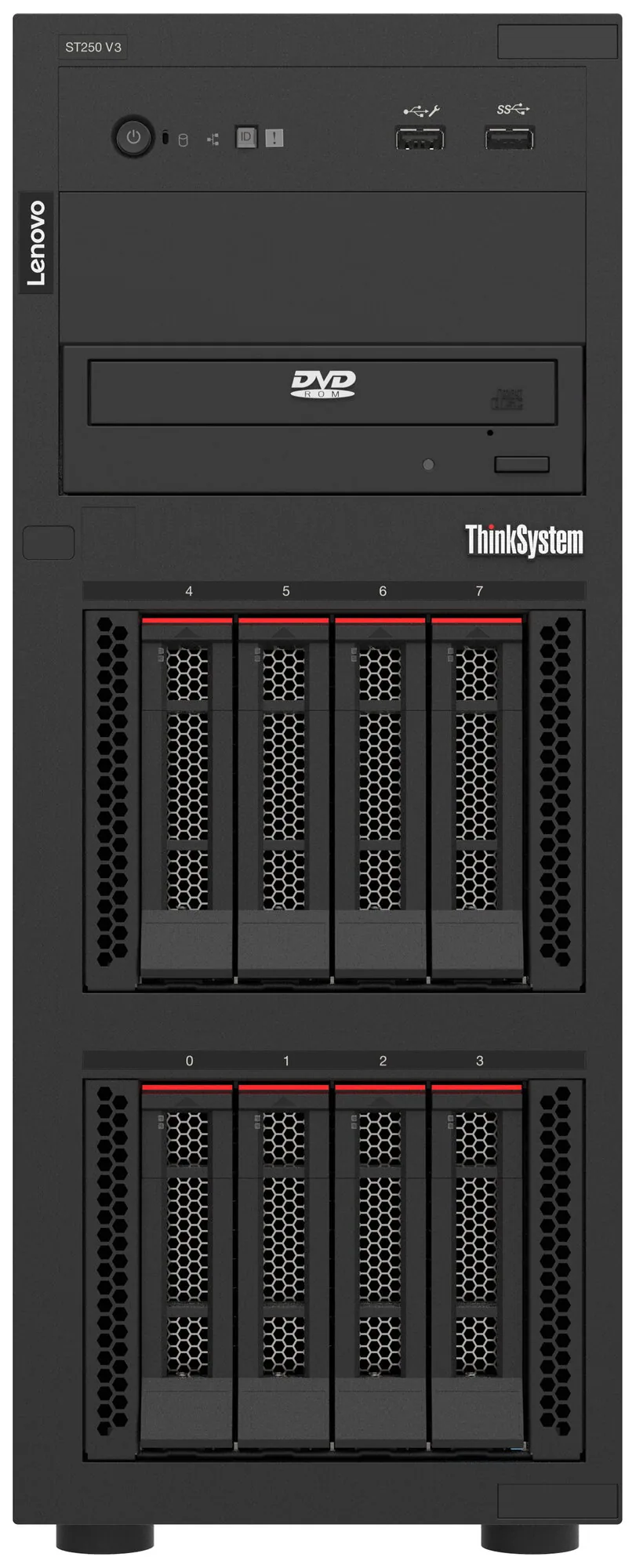 Lenovo ThinkSystem ST250 V3 Server 1,92 TB Tower Intel® Xeon® 6353P 2,7 GHz 32 GB DDR5-SDRAM 800 W – Bild 1