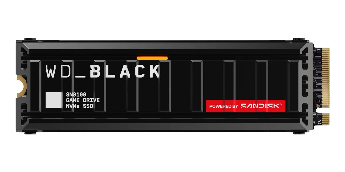 WD SSD Black M.2 2280 1 TB NVMe SN8100 Heatsink