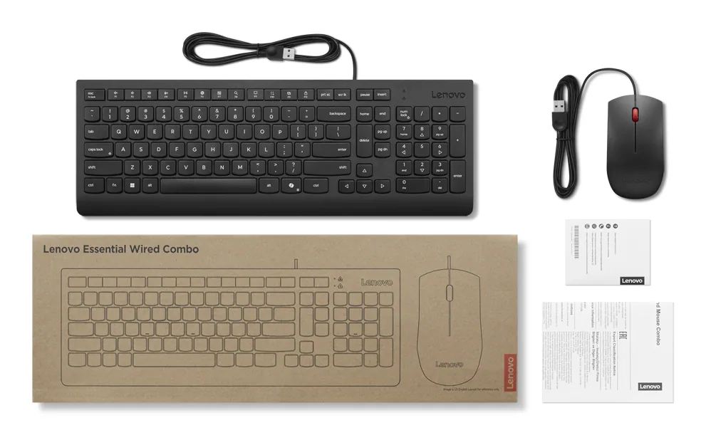 Lenovo 4X31R64414 Tastatur Maus enthalten Universal USB Deutsch Schwarz – Bild 4