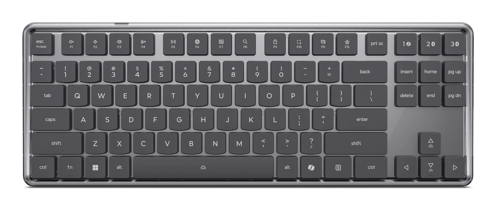 Lenovo 4Y41V37355 Tastatur Heimbüro USB + RF Wireless + Bluetooth Deutsch Grau – Bild 1