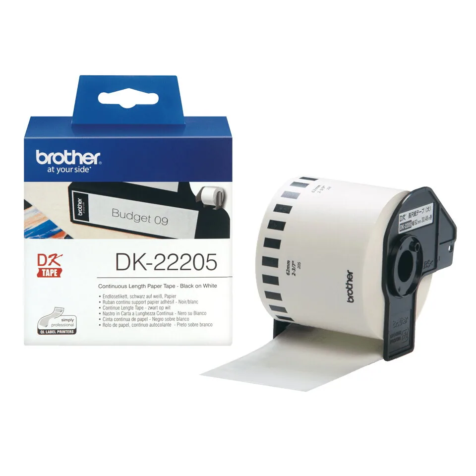Brother DK-22205 Etiketten erstellendes Band Schwarz auf weiss – Bild 3