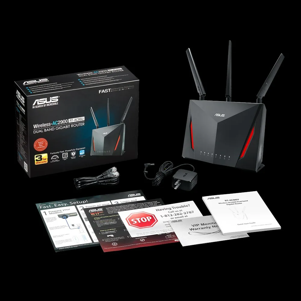 ASUS RT-AC86U WLAN-Router Gigabit Ethernet Dual-Band (2,4 GHz/5 GHz) Schwarz – Bild 5