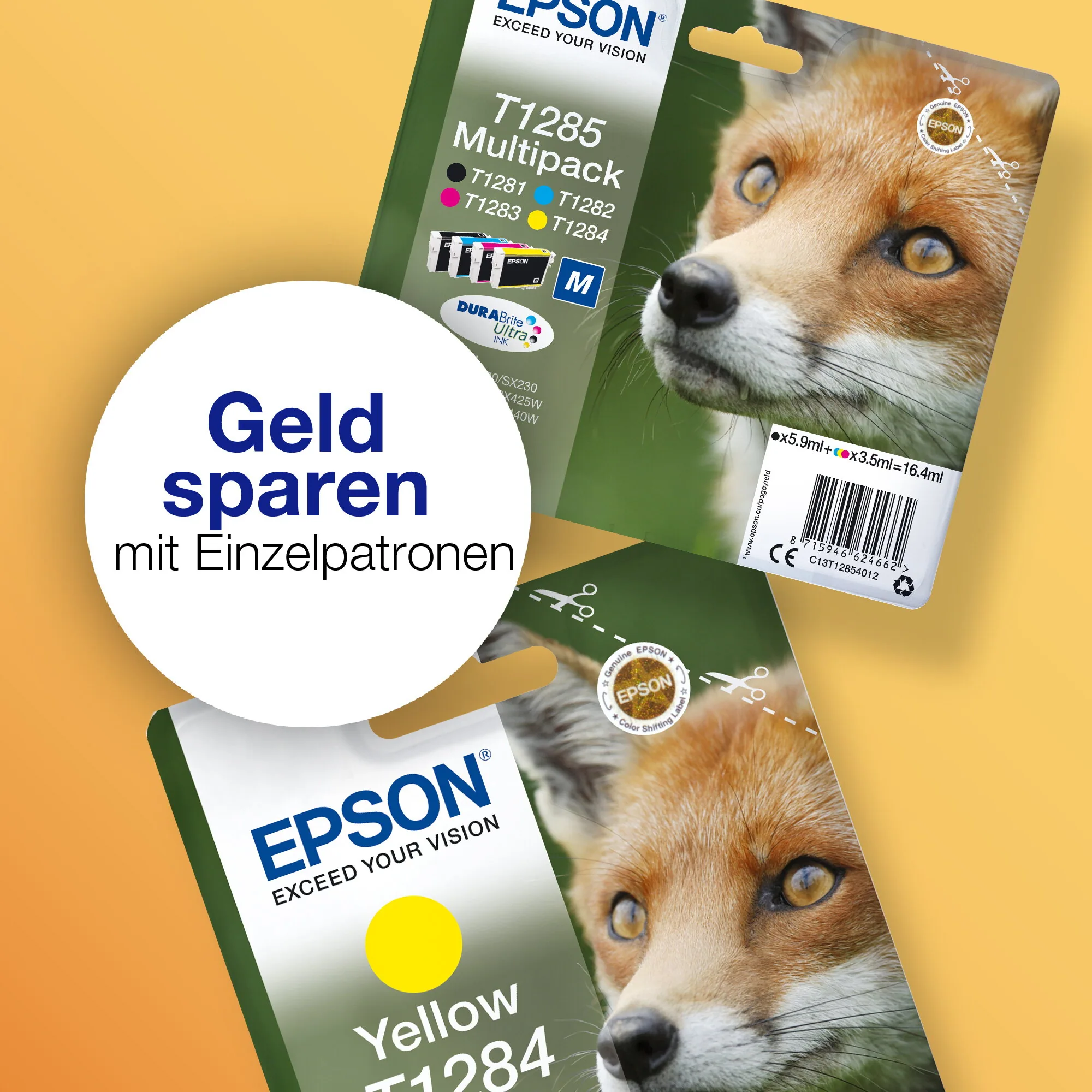 Epson Fox T1281 Fuchs DURABrite Ultra Single Black Tinte – Bild 4