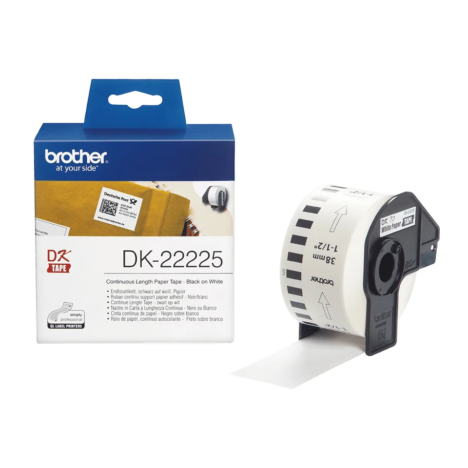 Brother DK-22225 Etiketten erstellendes Band Schwarz auf weiss – Bild 2