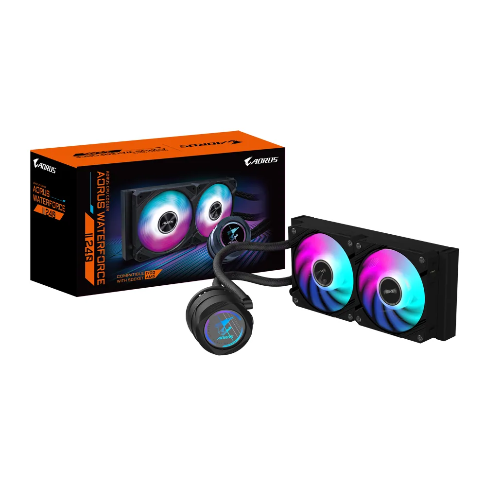 GIGABYTE AORUS WATERFORCE II 240 AIO Flüssigkeits-CPU-Kühler – Bild 1
