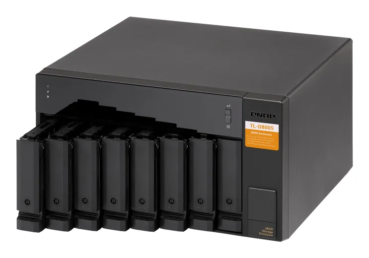QNAP TL-D800S Speicherlaufwerksgehäuse HDD / SSD-Gehäuse Schwarz, Grau 2.5/3.5" – Bild 3