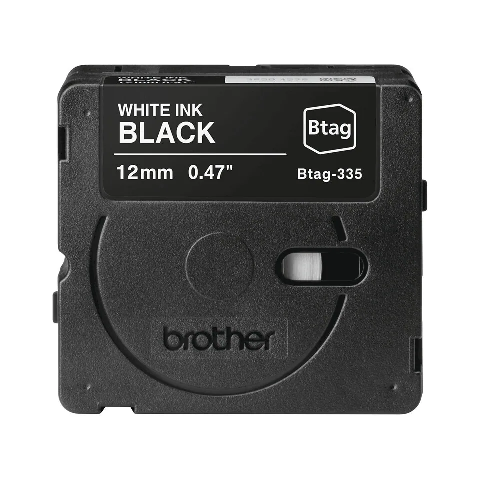 Brother BTAG-335 Etiketten erstellendes Band Weiss auf Schwarz – Bild 3