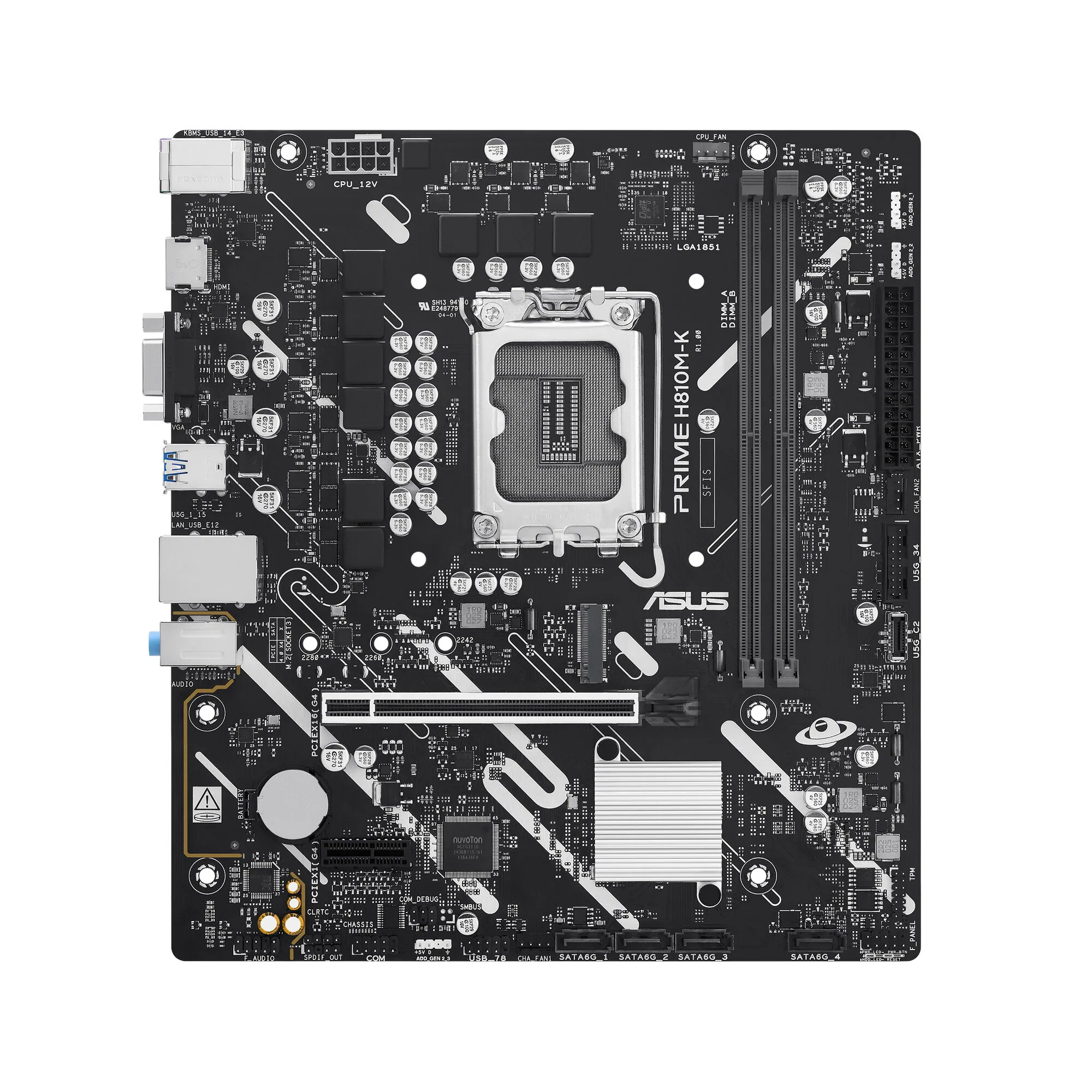 ASUS PRIME H810M-K Intel H810 LGA 1851 (Socket V1) micro ATX – Bild 1