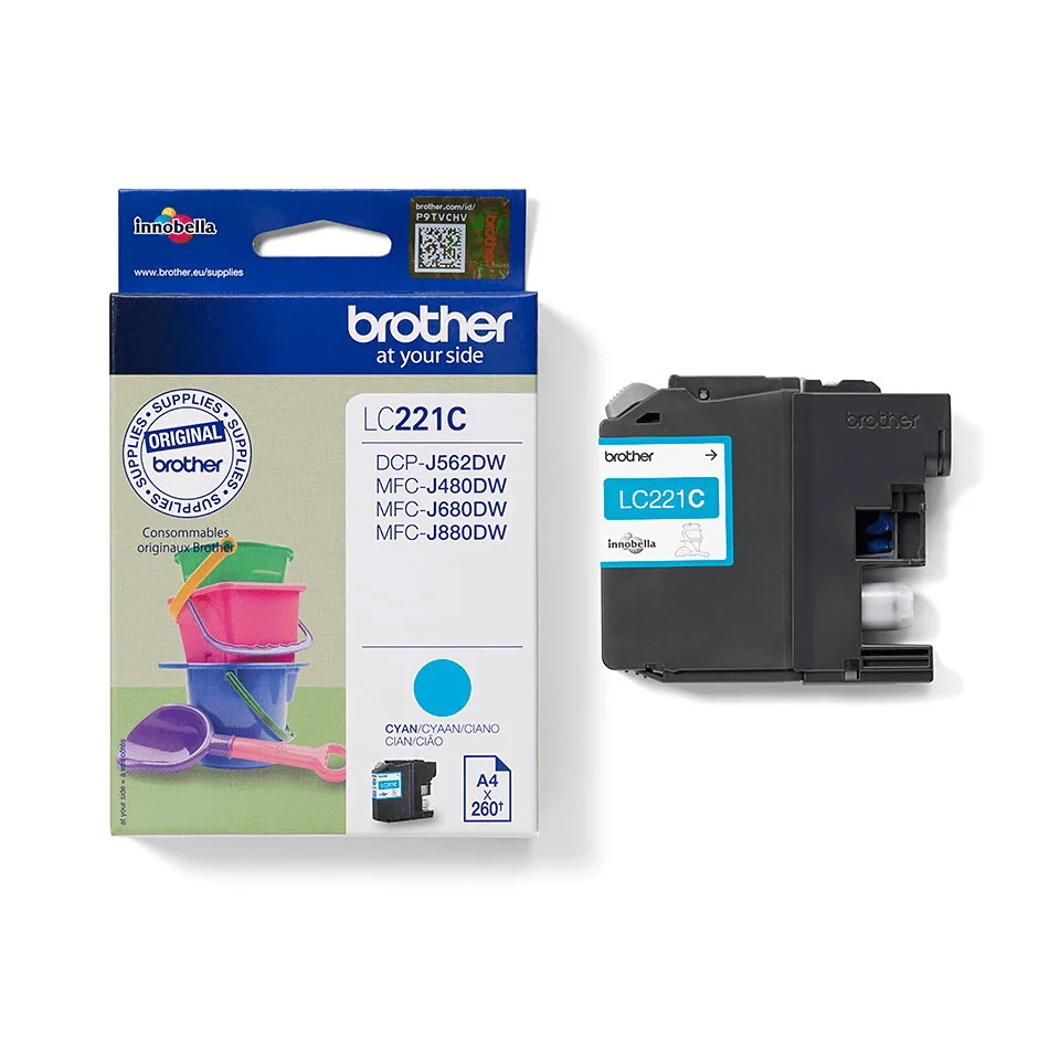 Brother LC221C Druckerpatrone 1 Stück(e) Original Cyan – Bild 3