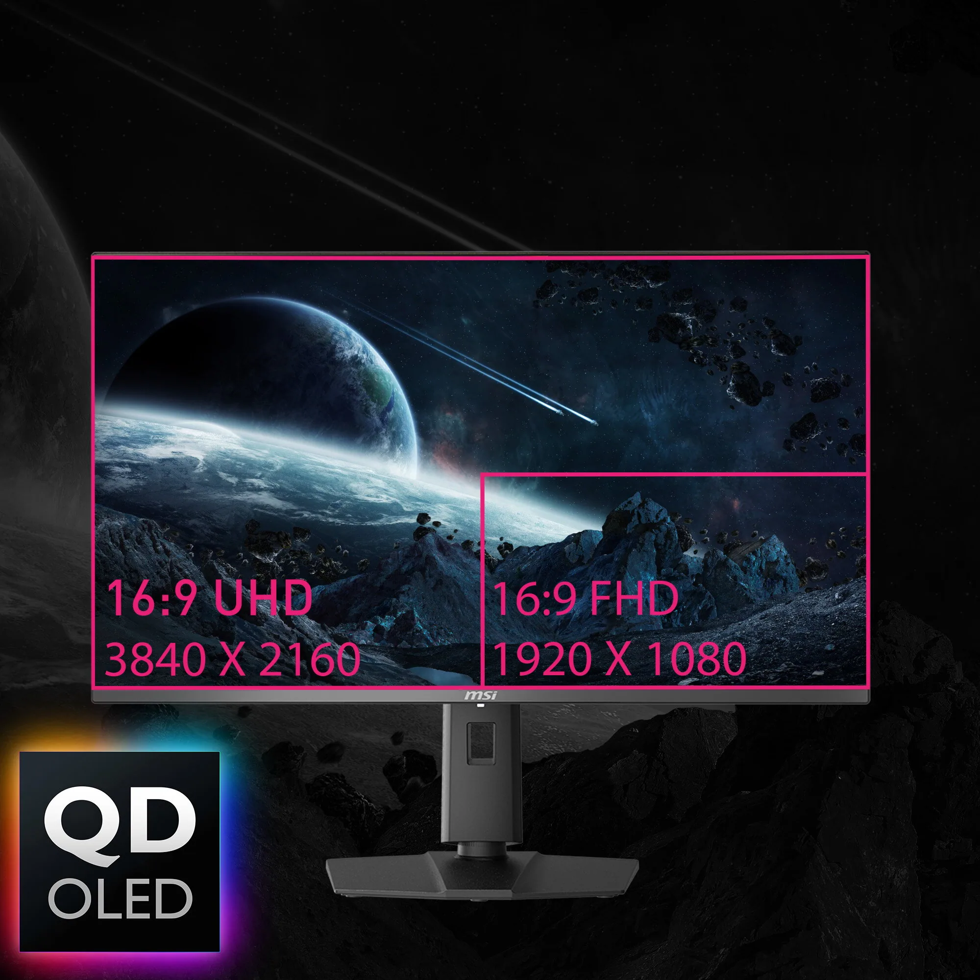 MSI MPG 321URXDE QD-OLED Computerbildschirm 80 cm (31.5") 3840 x 2160 Pixel 4K Ultra HD Schwarz – Bild 2