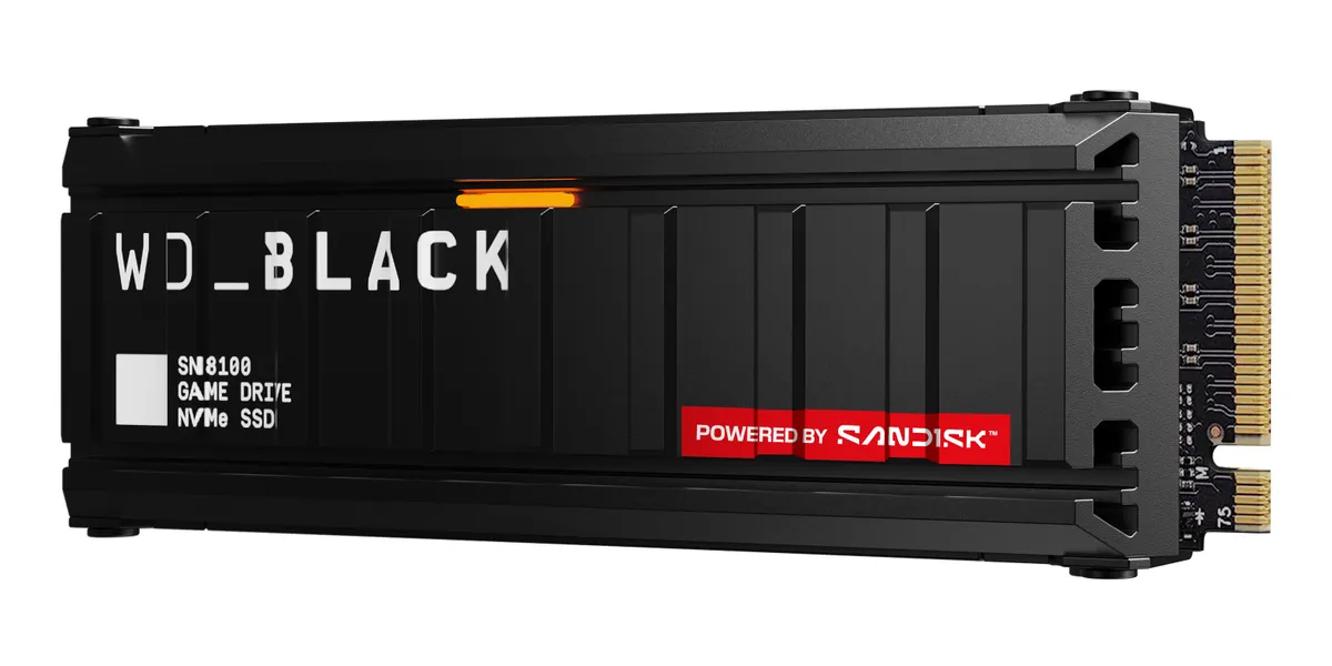 WD SSD Black M.2 2280 1 TB NVMe SN8100 Heatsink