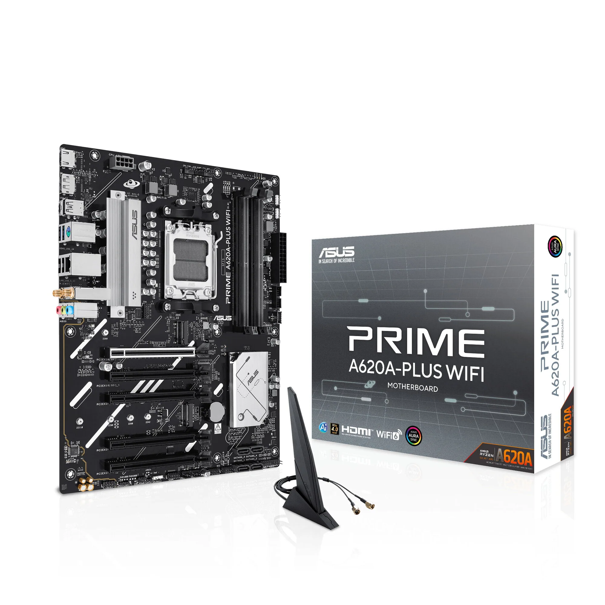 ASUS PRIME A620A-PLUS WIFI AMD A620A Sockel AM5 ATX – Bild 1