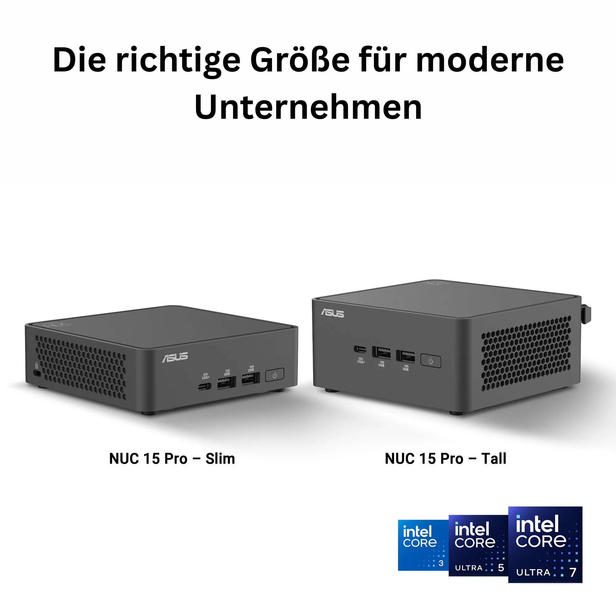 ASUS NUC RNUC15CRKU7084C2 Intel Core Ultra 7 255H 32 GB DDR5-SDRAM 1 TB SSD Windows 11 Pro Mini PC Mini-PC Schwarz – Bild 3