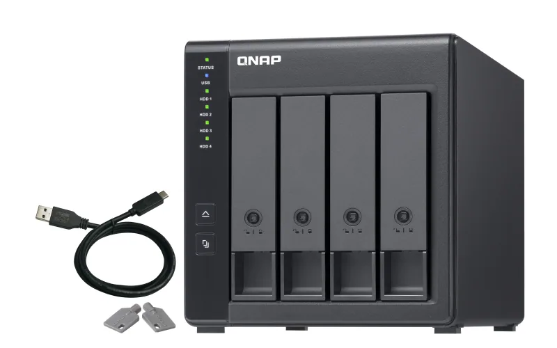 QNAP TR-004 Speicherlaufwerksgehäuse HDD / SSD-Gehäuse Schwarz 2.5/3.5" – Bild 1