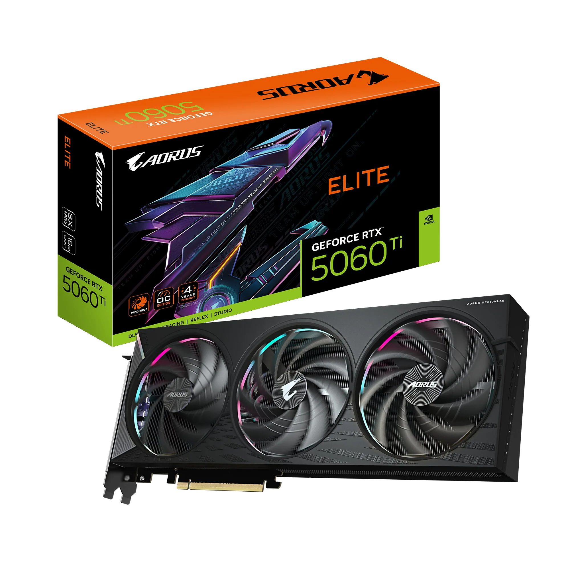 GIGABYTE AORUS GeForce RTX 5060 Ti ELITE 16G Grafikkarte – Bild 1