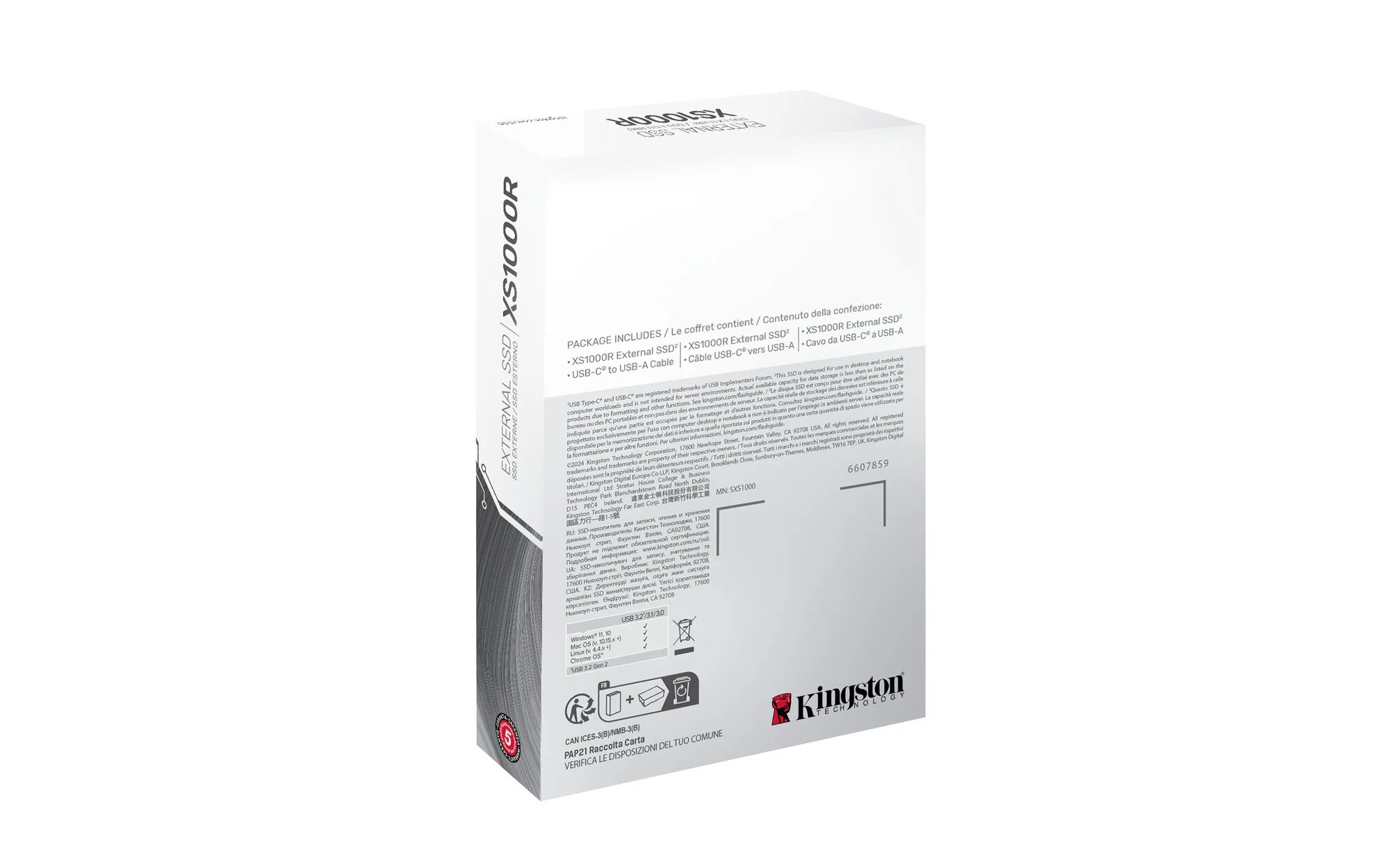 Kingston Technology 1TB Externe SSD XS1000 USB 3.2 Gen 2, Rot – Bild 5