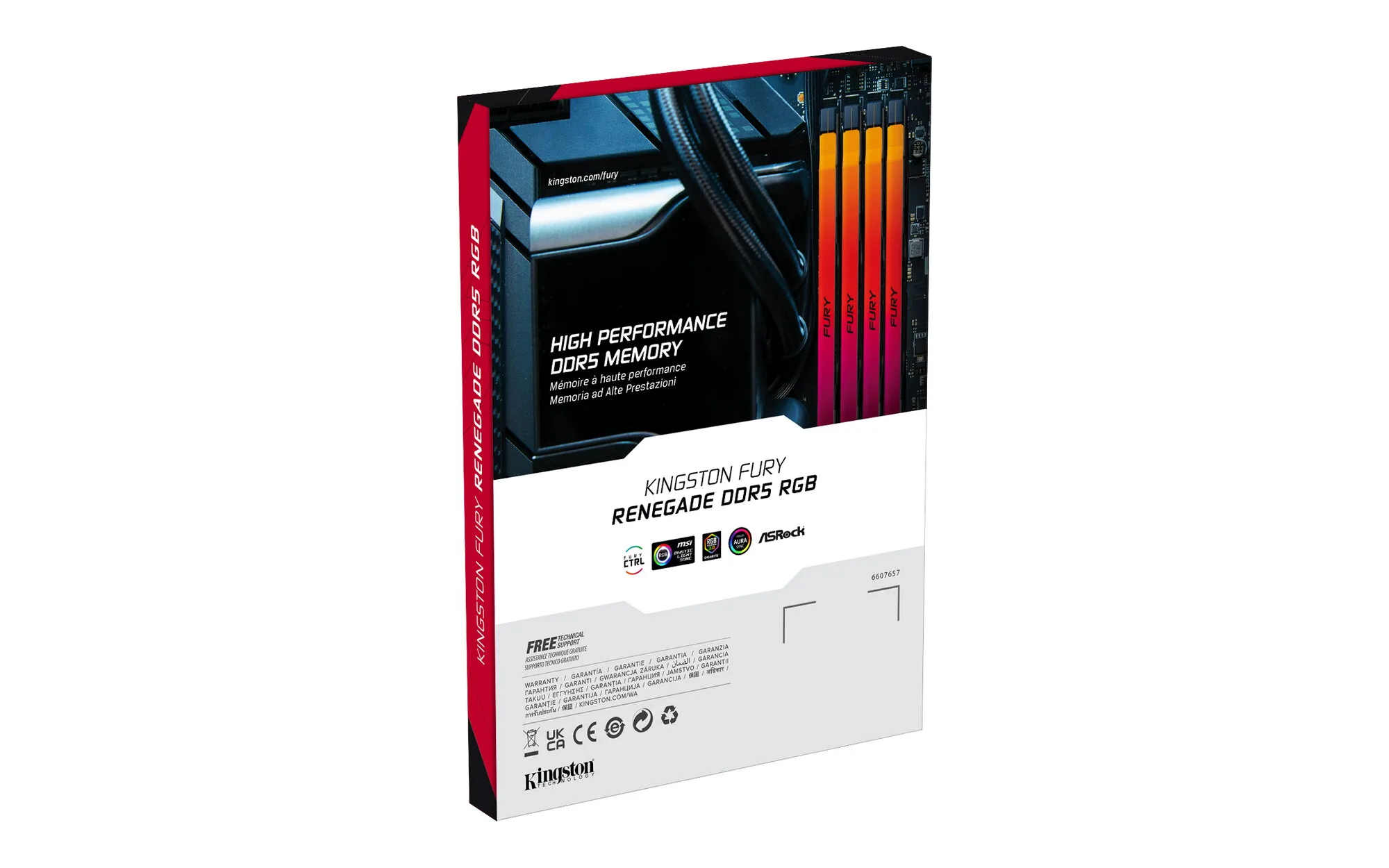 Kingston Technology FURY 48GB 8000MT/s DDR5 CL38 DIMM (2er-Kits) Renegade RGB Silver – Bild 6