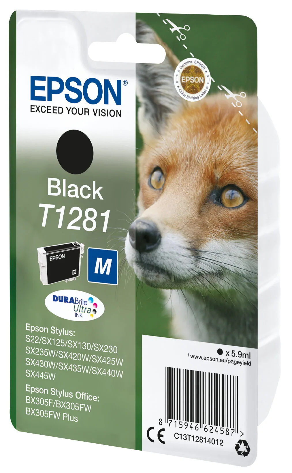 Epson Fox T1281 Fuchs DURABrite Ultra Single Black Tinte – Bild 8
