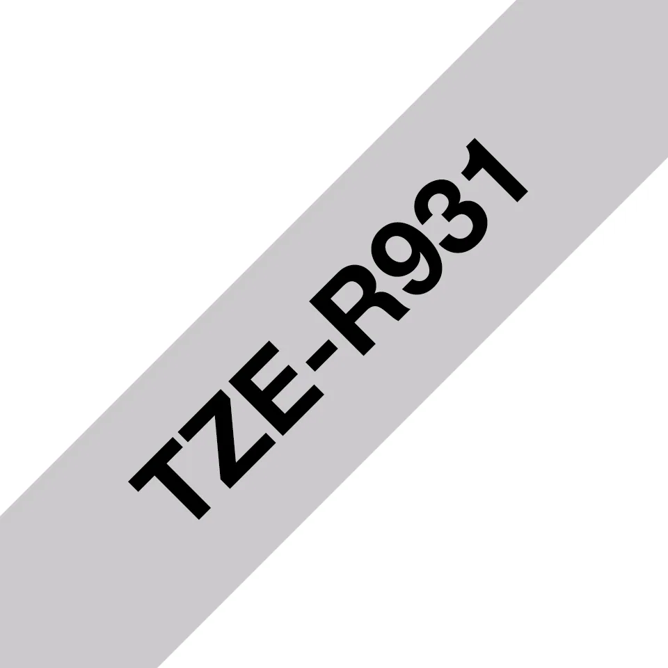 Brother TZE-R931 Etiketten erstellendes Band schwarz auf silber – Bild 1
