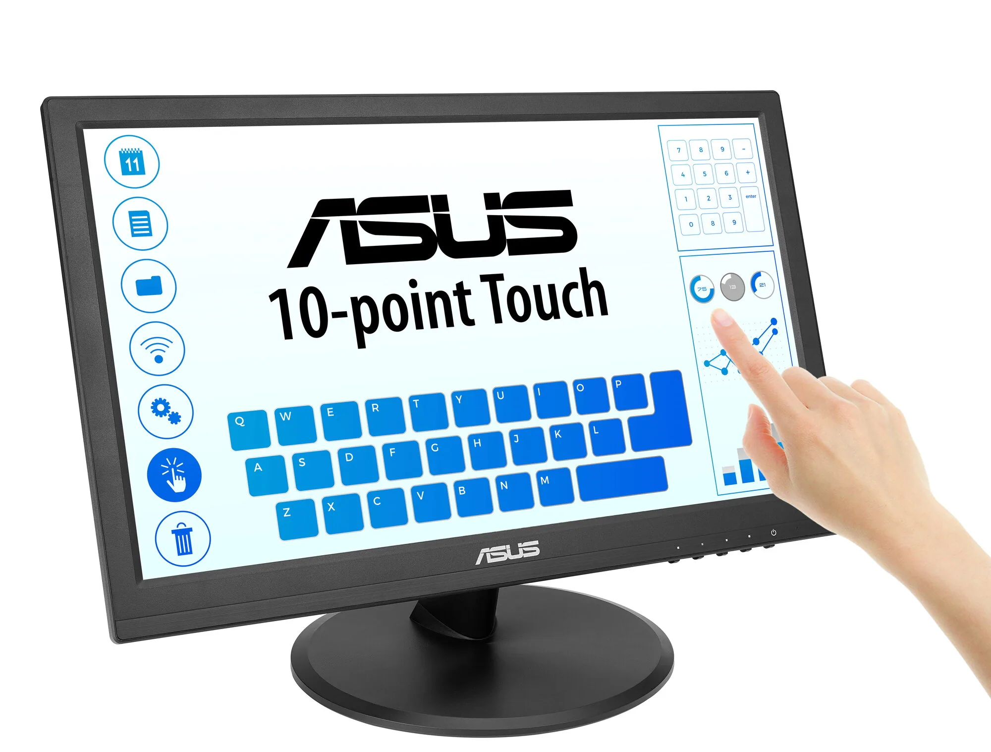 ASUS Touch VT169HE Computerbildschirm 39,6 cm (15.6") 1920 x 1080 Pixel Full HD LED Touchscreen Tisch Schwarz – Bild 7