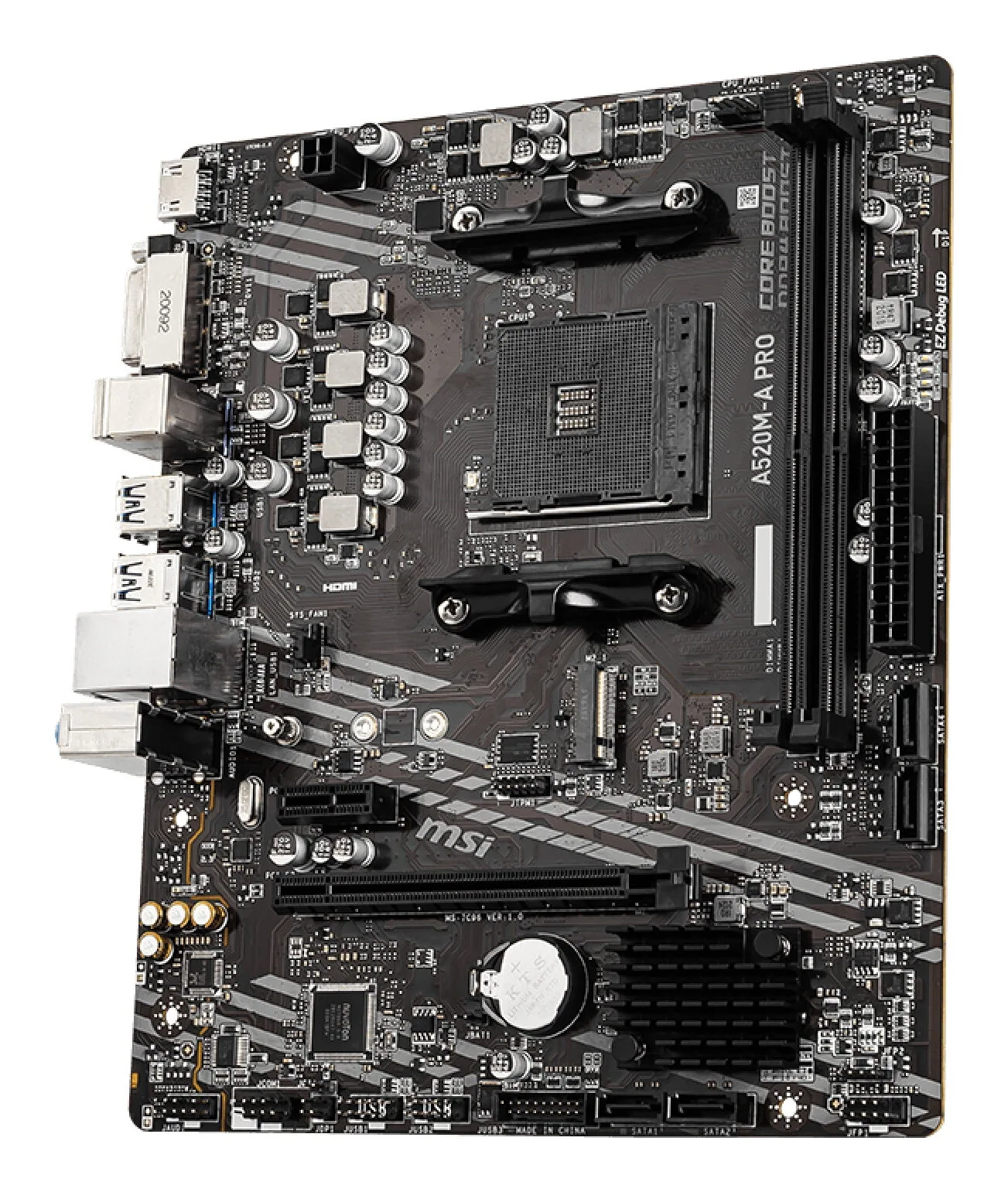 MSI A520M-A PRO Motherboard AMD A520 Sockel AM4 micro ATX – Bild 3