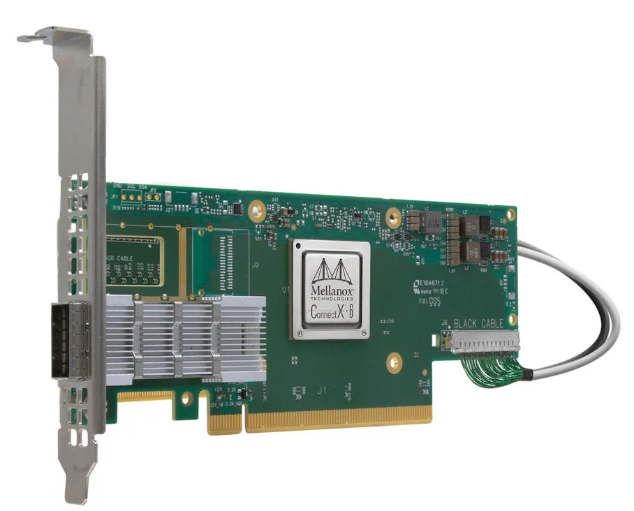 Lenovo ThinkSystem Mellanox ConnectX-6 HDR/200GbE QSFP56 1-port PCIe 4 VPI Schnittstellenkarte/Adapter Eingebaut – Bild 1