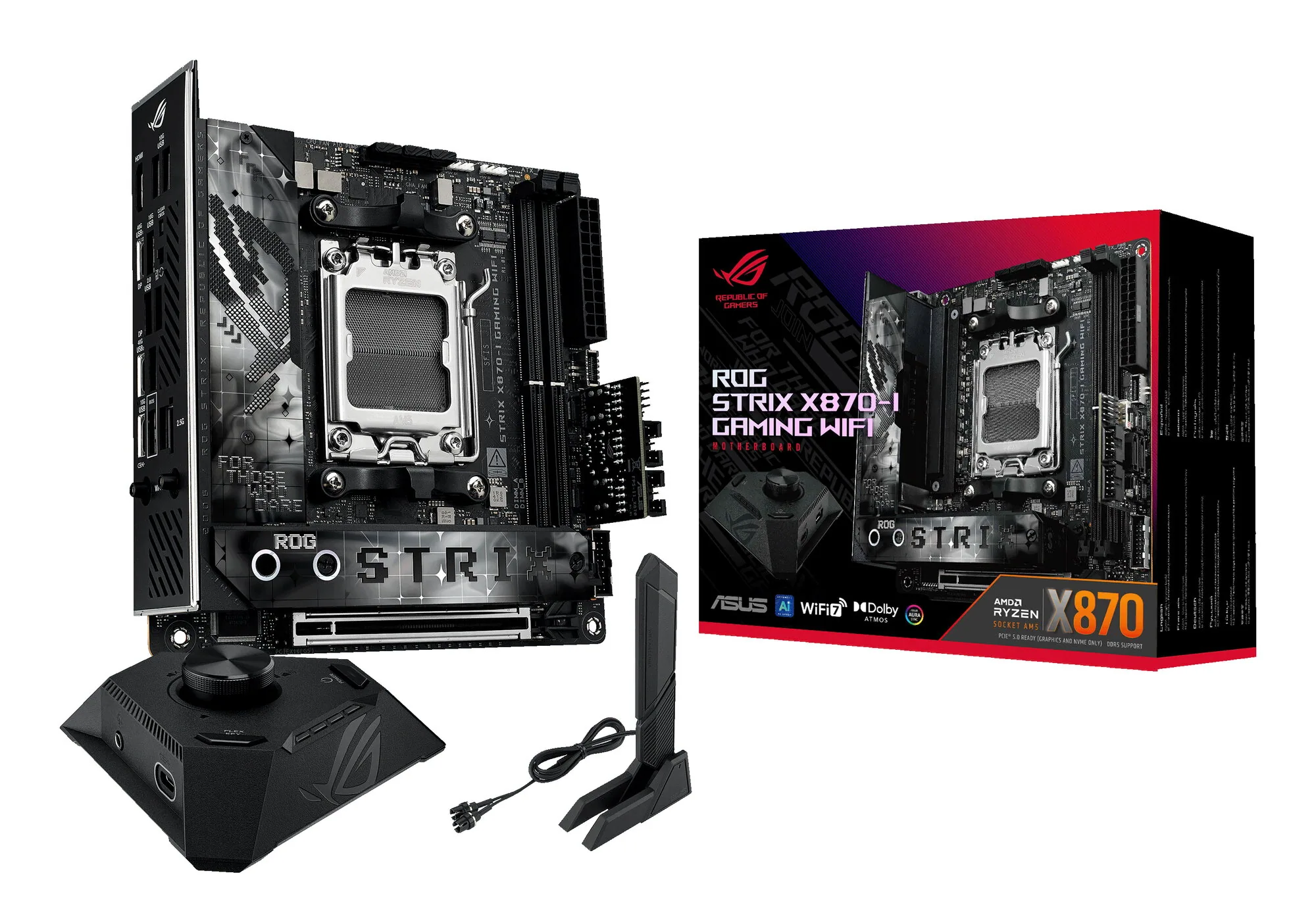 ASUS ROG STRIX X870-I GAMING WIFI AMD X870 Sockel AM5 mini ITX – Bild 1