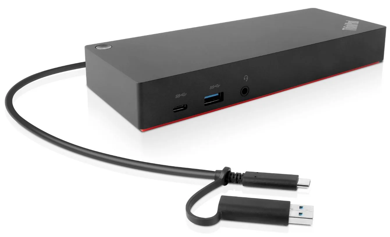 Lenovo 40AF0135EU laptop-dockingstation & portreplikator Kabelgebunden Schwarz – Bild 1