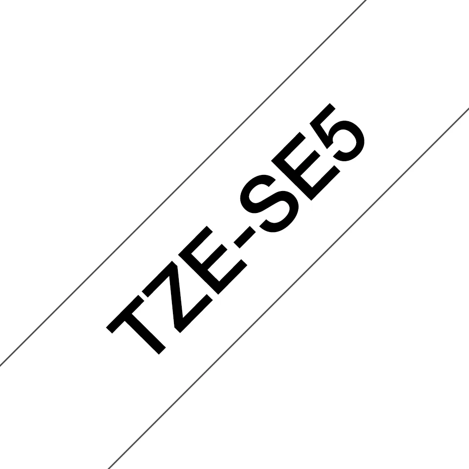 Brother TZE-SE5 Etiketten erstellendes Band Schwarz auf weiss TZ/TZe – Bild 1