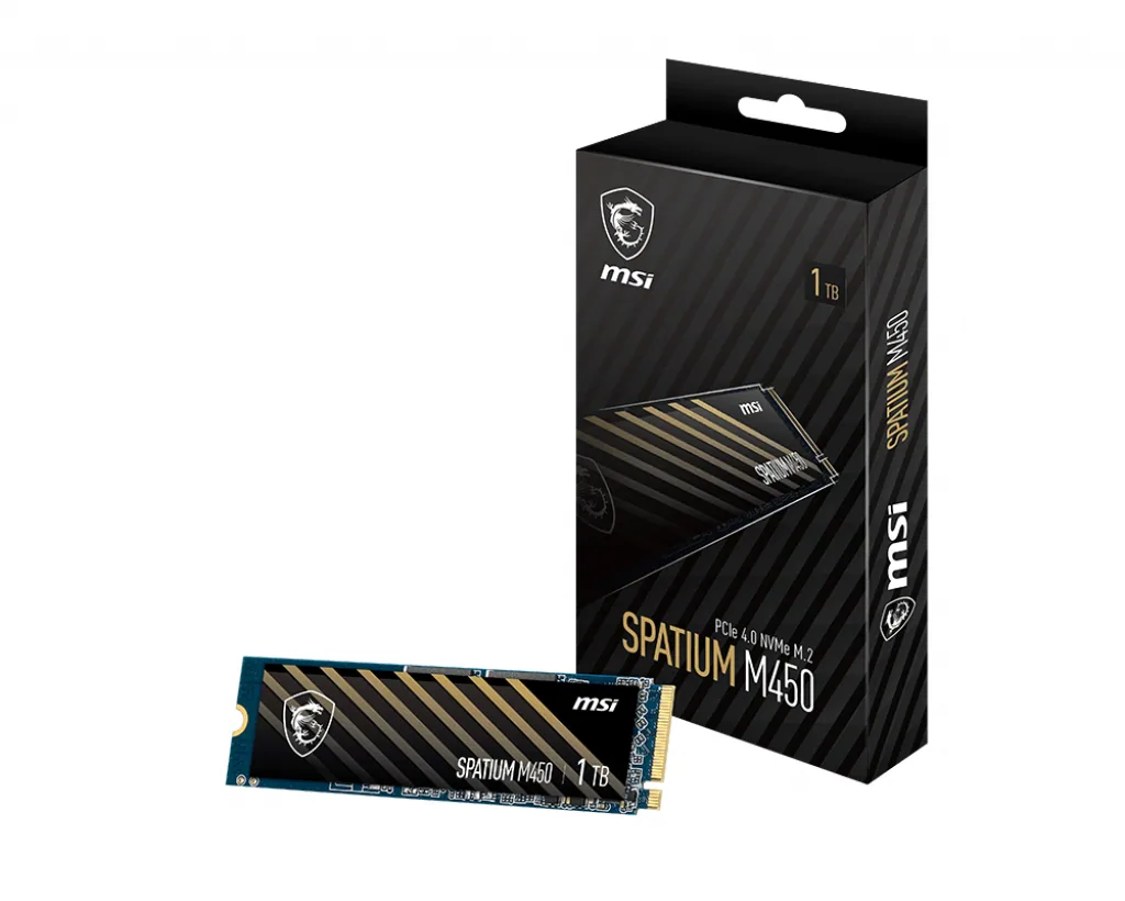 MSI SPATIUM M450 PCIe 4.0 NVMe M.2 1TB PCI Express 4.0 3D NAND – Bild 1