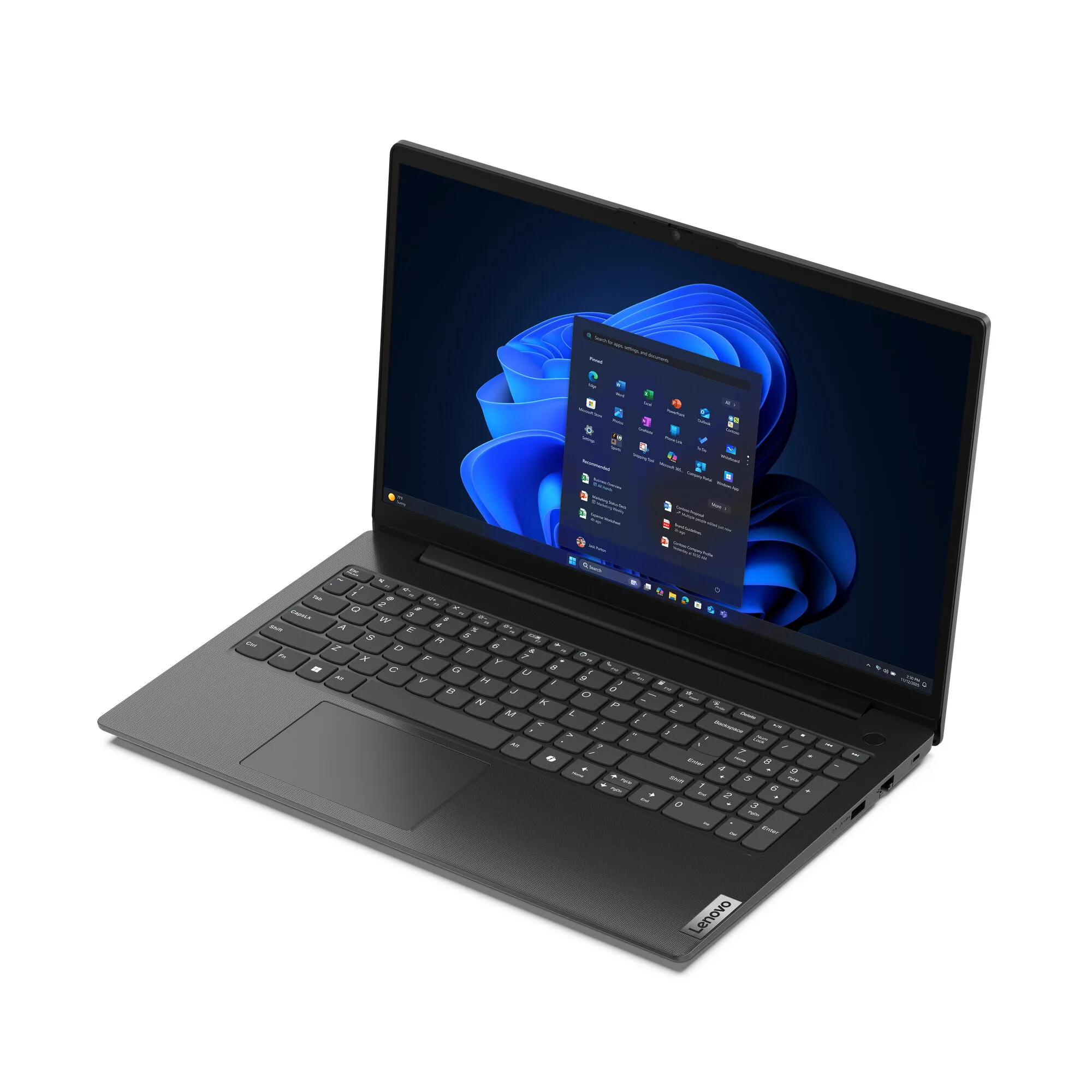 Lenovo V15 G6 ARP AMD Ryzen™ 7 170 Laptop 39,6 cm (15.6") Full HD 16 GB DDR5-SDRAM 512 GB SSD Wi-Fi 6 (802.11ax) Windows 11 Pro Schwarz Deutsch – Bild 3