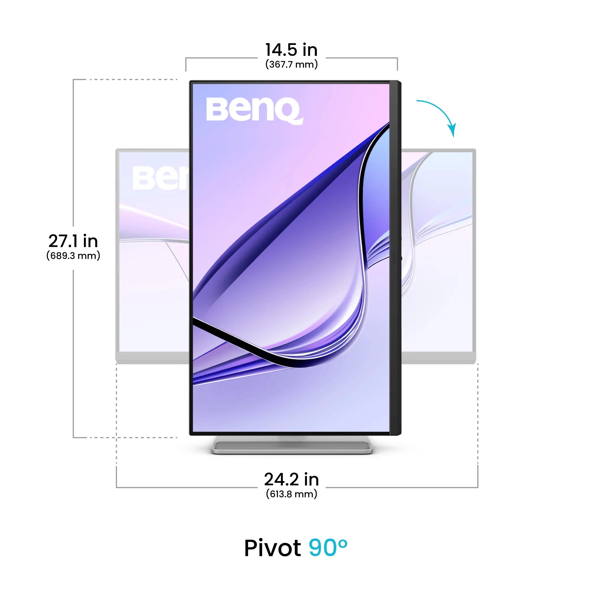 BenQ MA270UP Computerbildschirm 68,6 cm (27") 3840 x 2160 Pixel 4K Ultra HD Weiß – Bild 5
