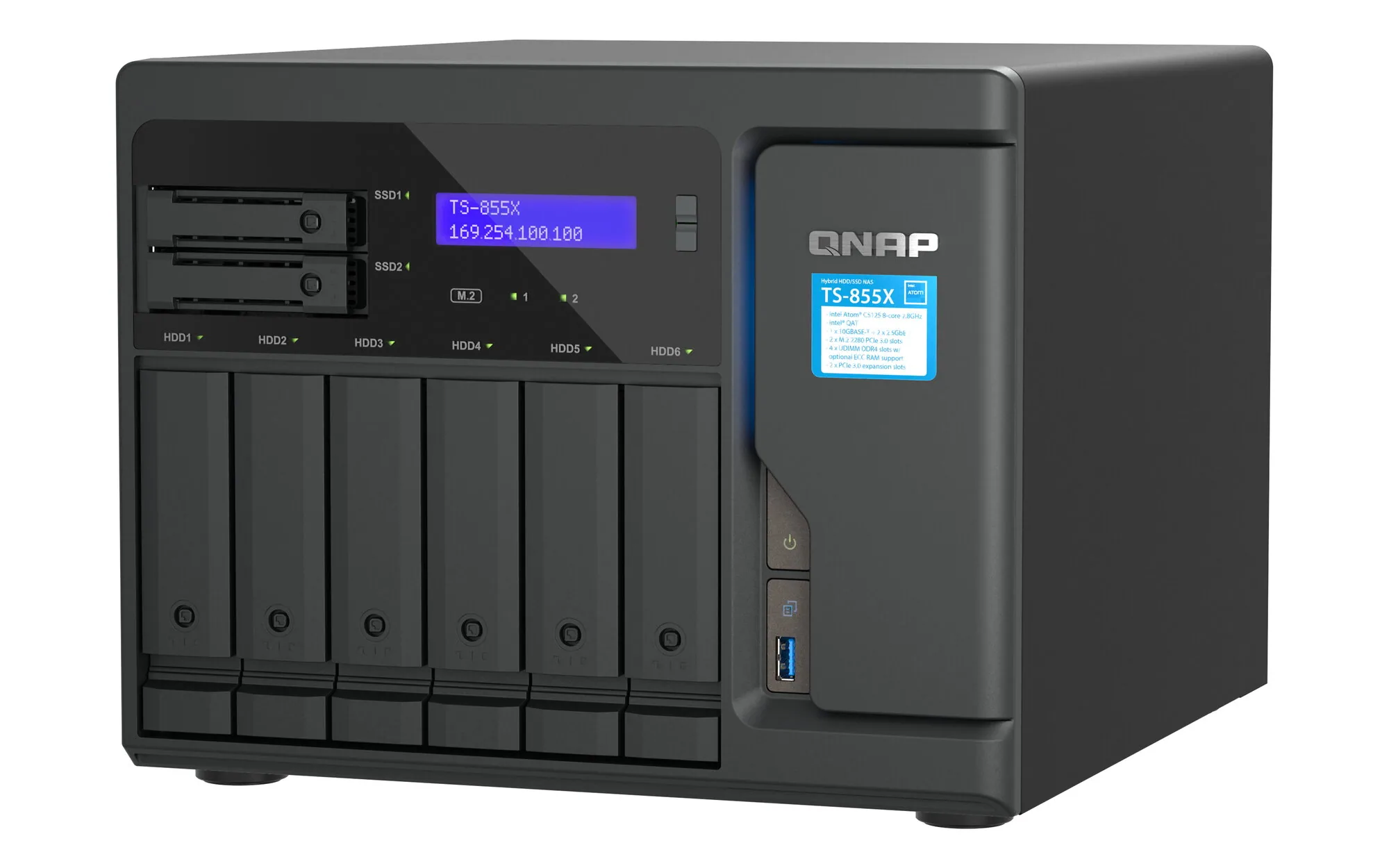 QNAP TS-855X SAN Tower Intel Atom® C5125 8 GB DDR4 0 TB QNAP QTS Schwarz – Bild 5