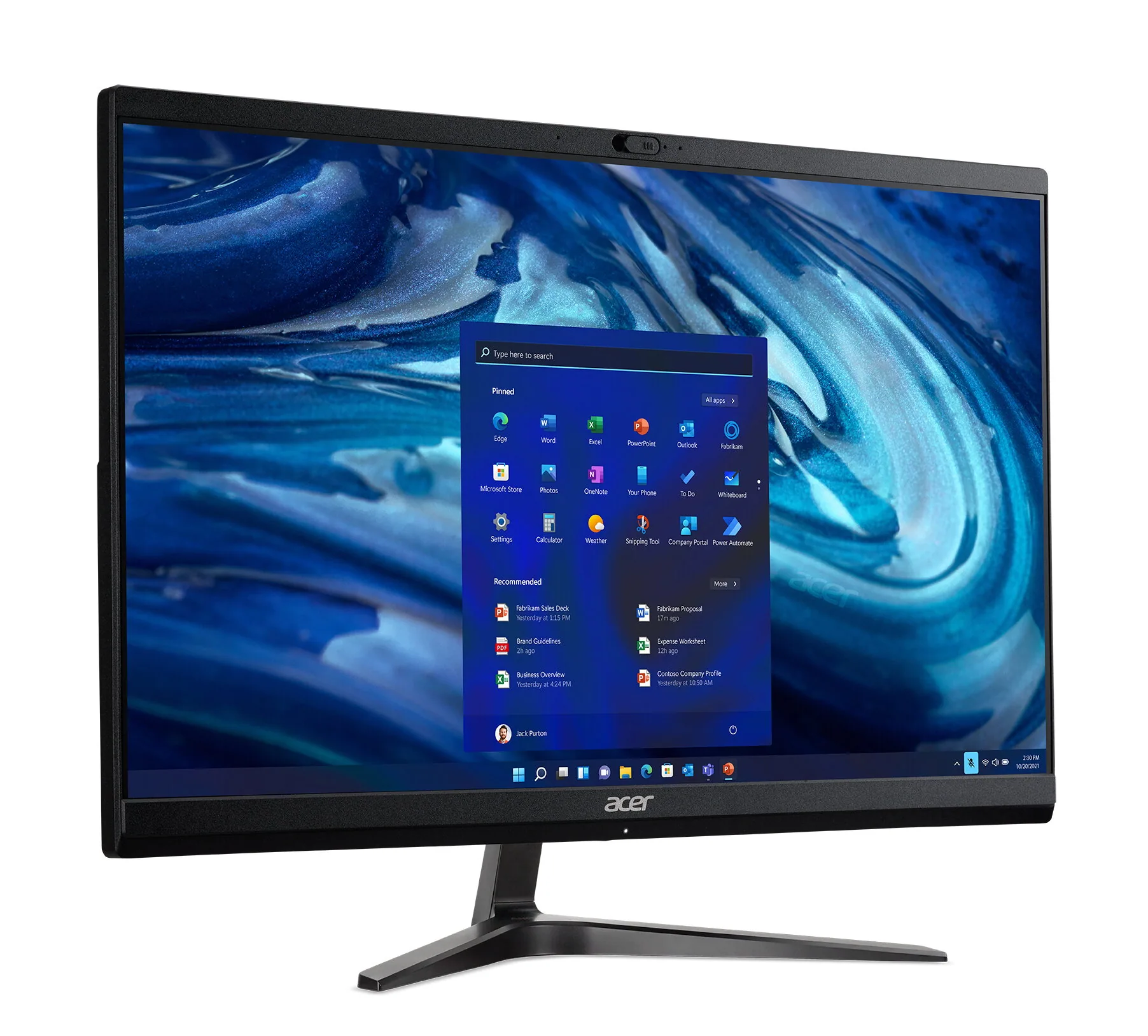 Acer Veriton Z2594G Intel® Core™ i5 i5-1235U 60,5 cm (23.8") 1920 x 1080 Pixel All-in-One-PC 16 GB DDR4-SDRAM 512 GB SSD Windows 11 Pro Wi-Fi 6 (802.11ax) Schwarz – Bild 2