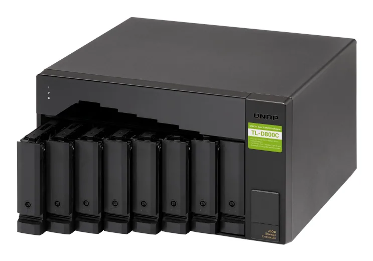QNAP TL-D800C Speicherlaufwerksgehäuse HDD / SSD-Gehäuse Schwarz, Grau 2.5/3.5" – Bild 7