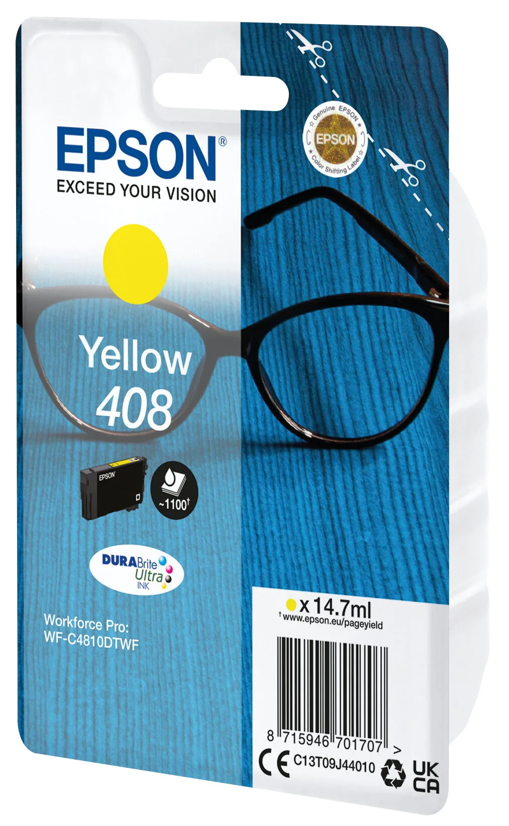 Epson 408 Brille DURABrite Ultra Single Yellow Tinte – Bild 1