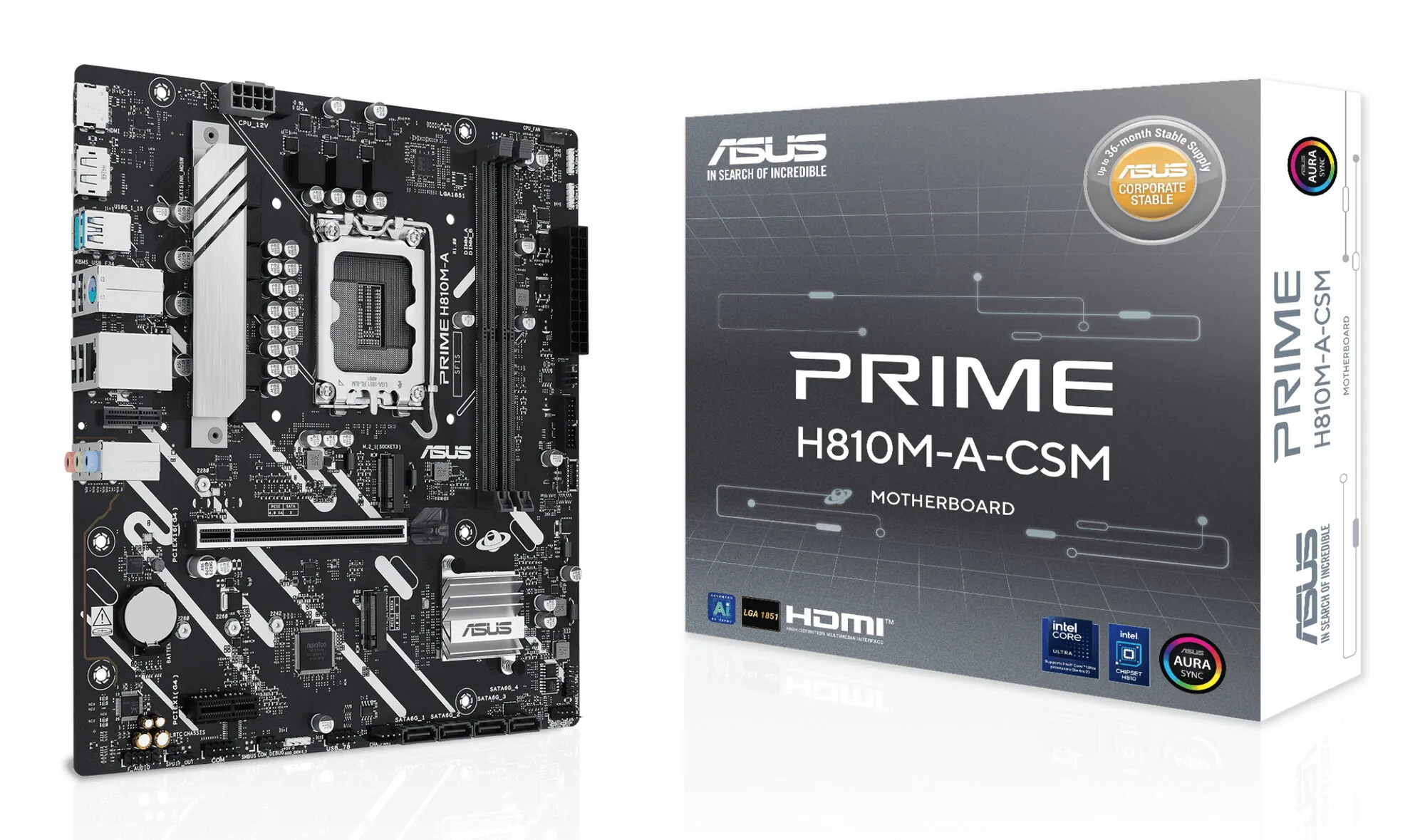 ASUS PRIME H810M-A-CSM Intel H810 LGA 1851 (Socket V1) micro ATX – Bild 1