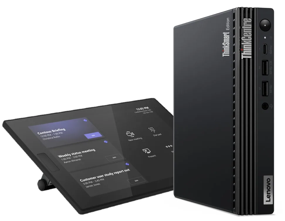 Lenovo ThinkSmart Tiny Kit Intel® Core™ i3 i3-13100T 16 GB DDR4-SDRAM 256 GB SSD Windows 11 IoT Enterprise Mini PC Mini-PC Schwarz – Bild 1