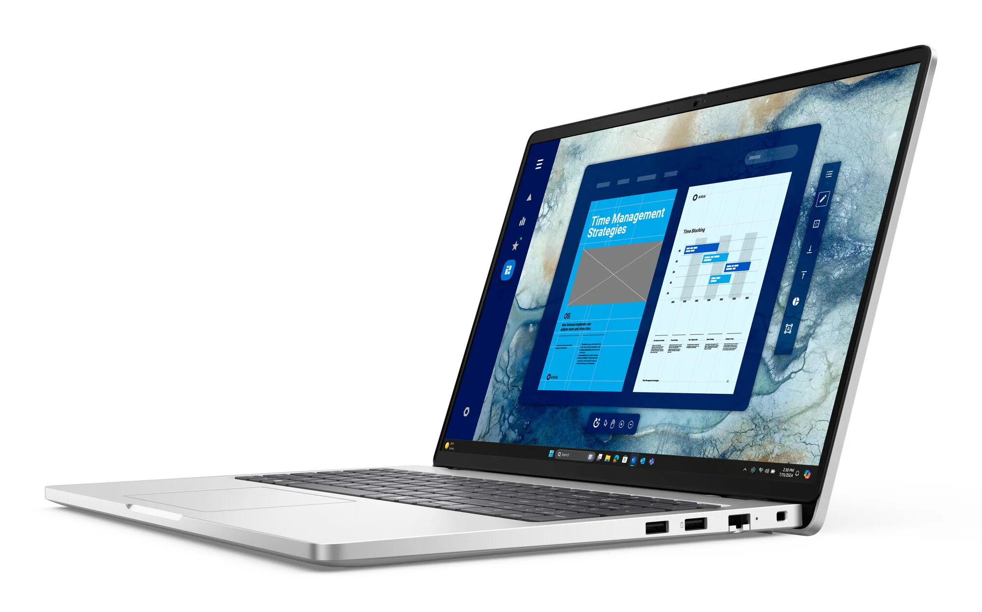DELL Pro 16 PC16250 Intel Core Ultra 5 235U Laptop 40,6 cm (16") Full HD+ 32 GB DDR5-SDRAM 512 GB SSD Wi-Fi 6E (802.11ax) Windows 11 Pro Platin Deutsch – Bild 3