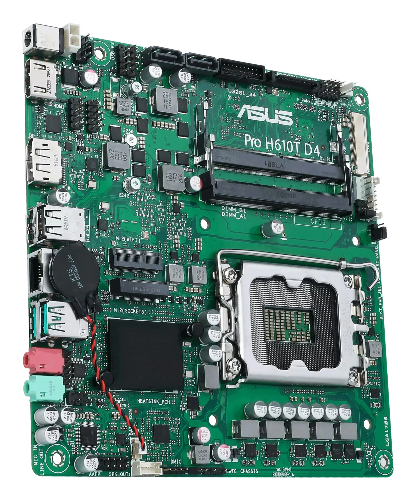 ASUS Pro H610T D4-CSM Intel H610 LGA 1700 Thin Mini ITX – Bild 4