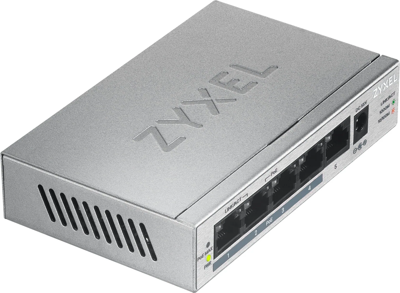 Zyxel GS1005HP Unmanaged Gigabit Ethernet (10/100/1000) Power over Ethernet (PoE) Silber – Bild 2