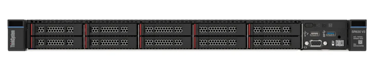 Lenovo ThinkSystem SR630 V3 Server Rack (1U) Intel® Xeon Silver 4510 2,4 GHz 32 GB DDR5-SDRAM 1100 W, 150W 1