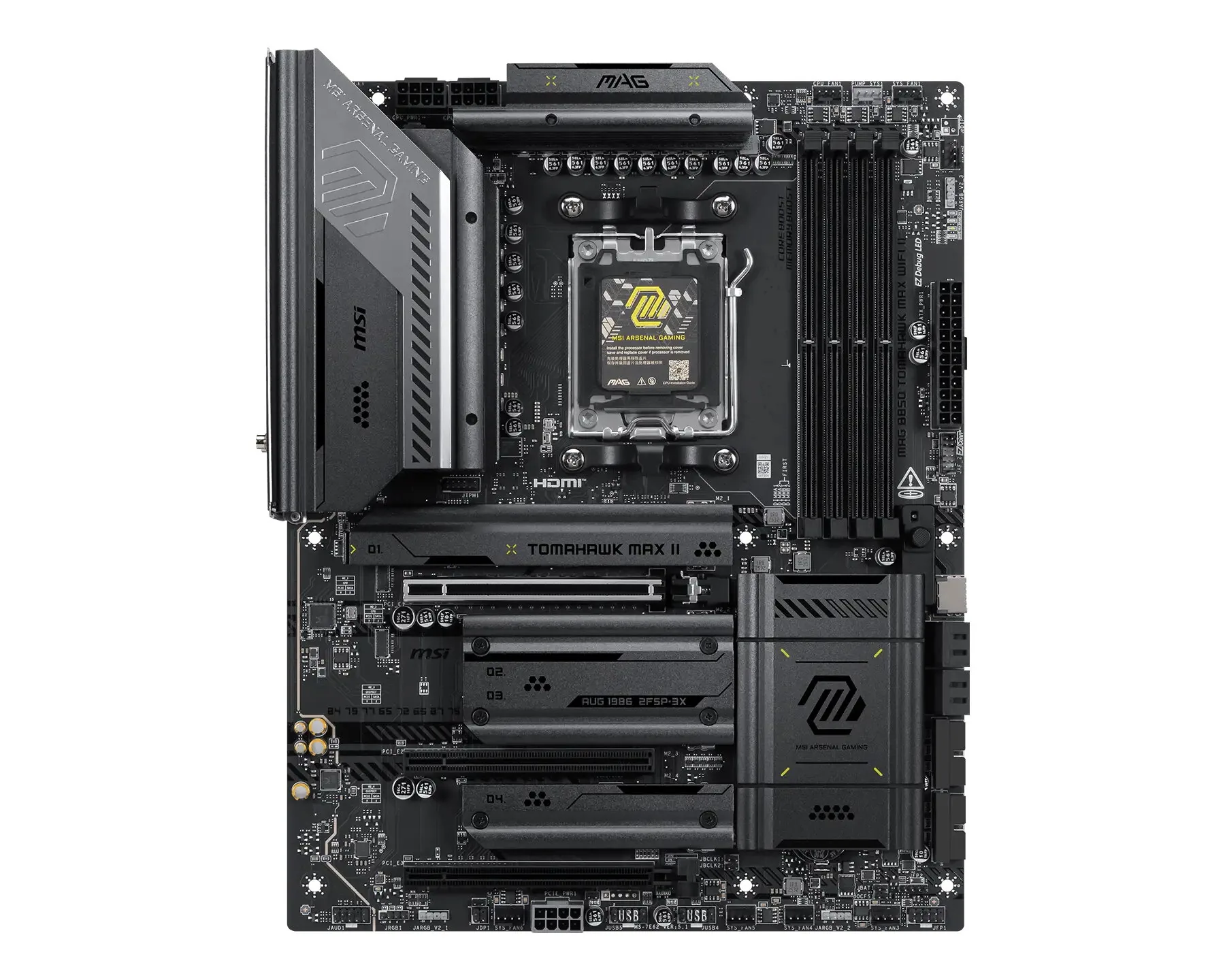 MSI MAG B850 TOMAHAWK MAX WIFI II Motherboard AMD B850 Sockel AM5 ATX – Bild 1