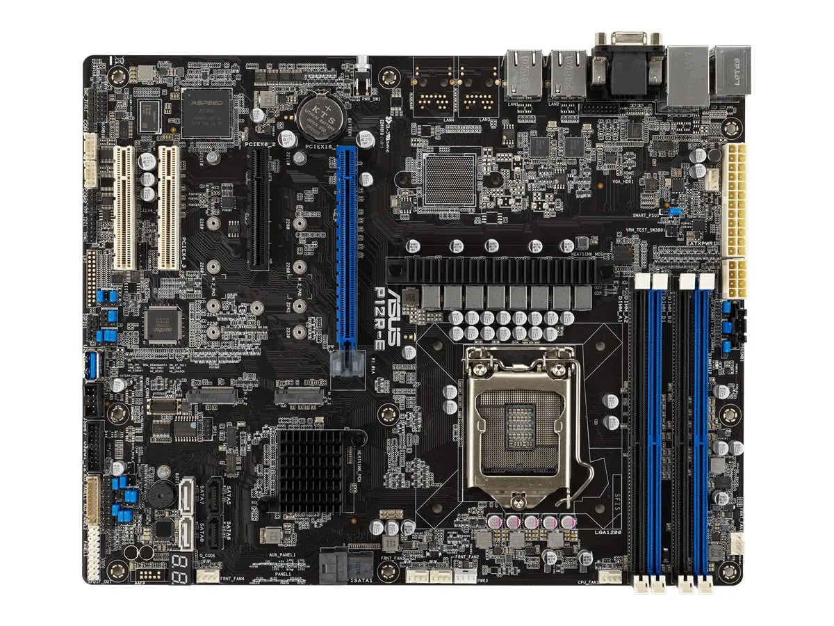 ASUS P12R-E/ASMB10       ATX  1x LGA 1200 DDR4  2x1G