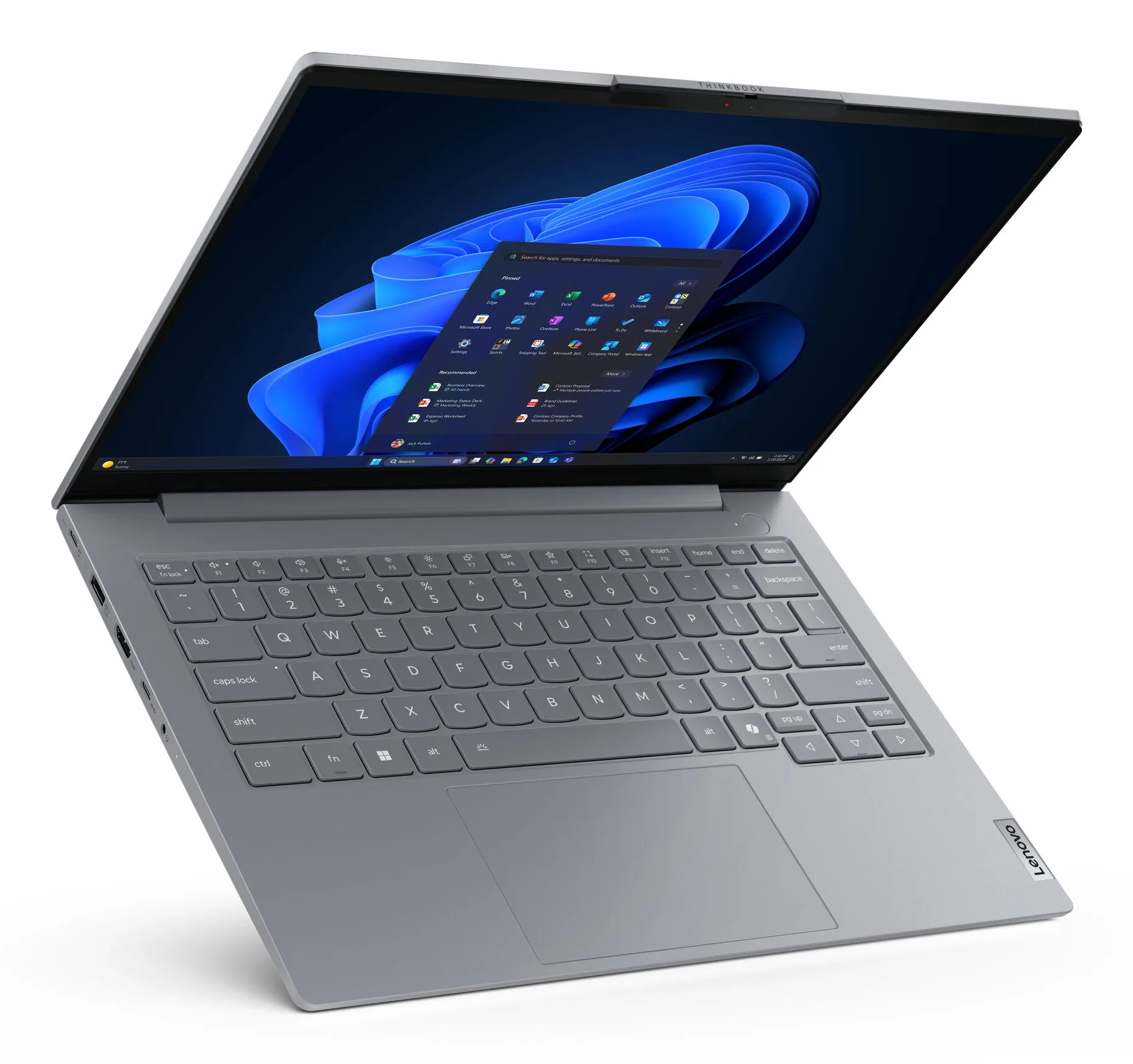 Lenovo ThinkBook 14 G9 AHP AMD Ryzen™ 5 220 Laptop 35,6 cm (14") WUXGA 16 GB DDR5-SDRAM 512 GB SSD Wi-Fi 7 (802.11be) Windows 11 Pro Grau Deutsch – Bild 7