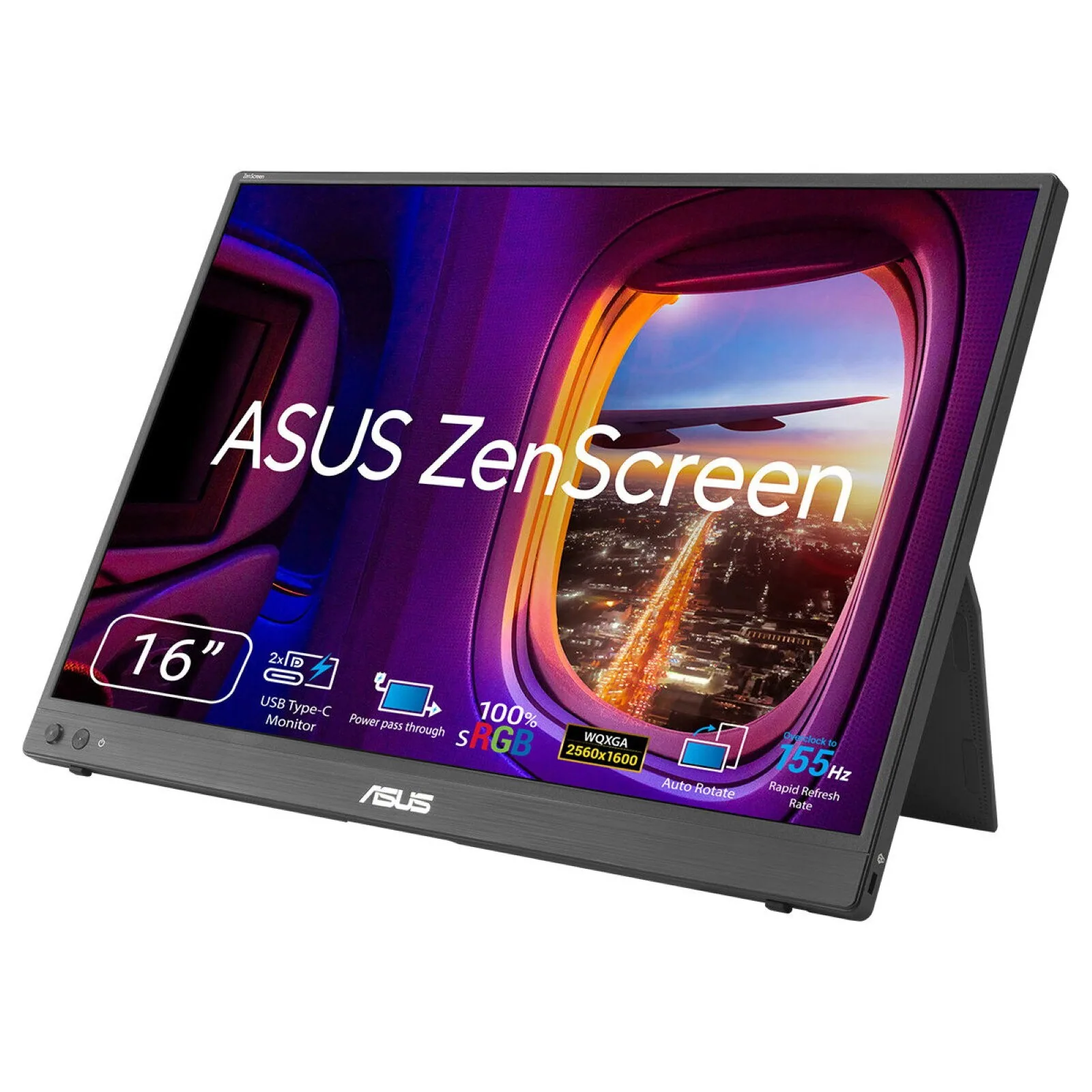 ASUS ZenScreen MB16NCG Computerbildschirm 40,6 cm (16") 2560 x 1600 Pixel WQXGA LCD Schwarz – Bild 1