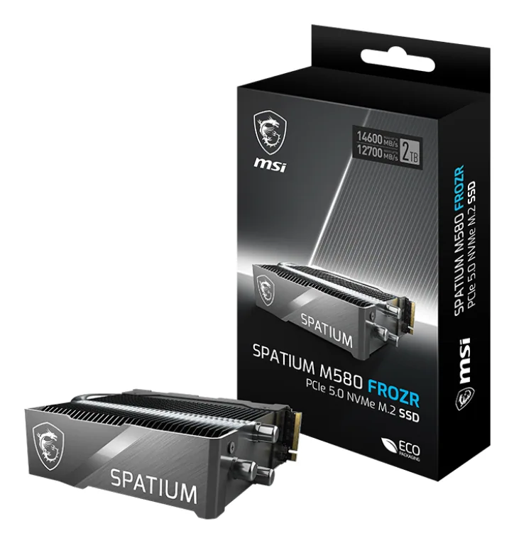 MSI SPATIUM M580 PCIe 5.0 NVMe M.2 FROZR 4TB PCI Express 5.0 3D NAND – Bild 1